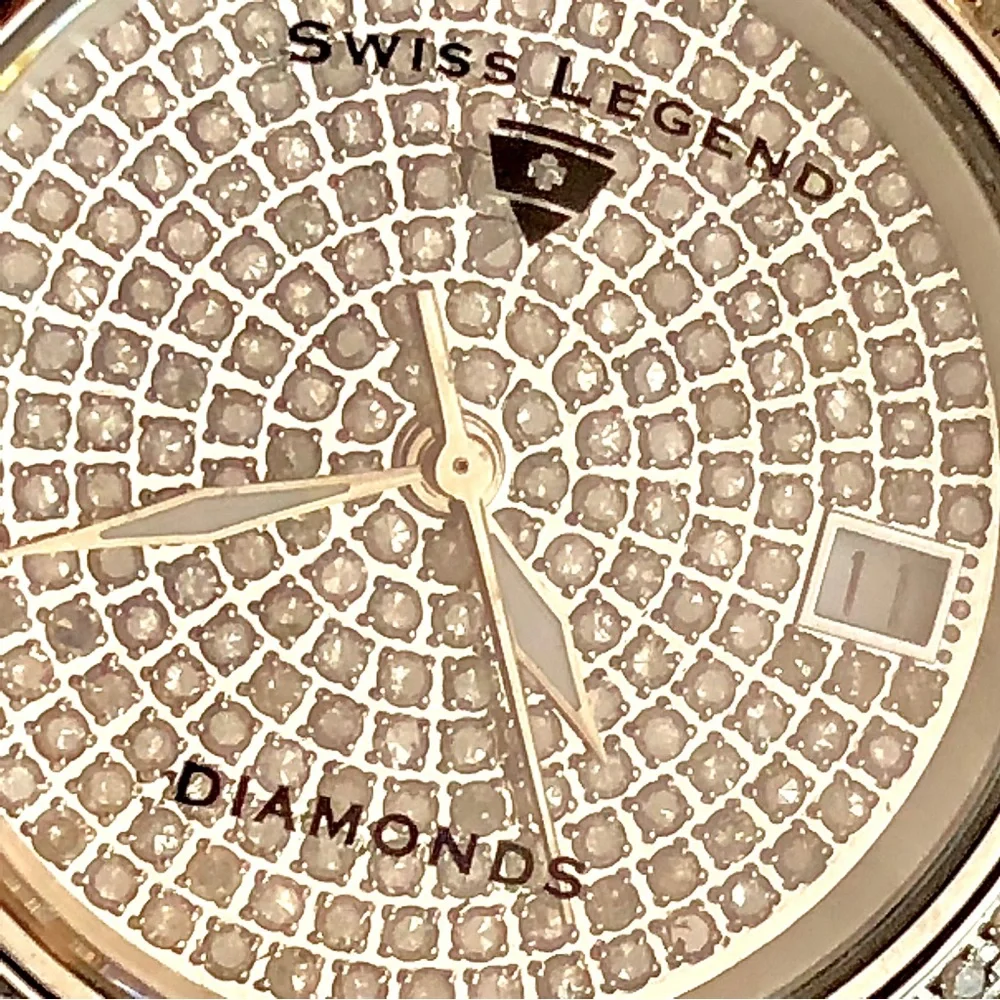 Swiss Legend Diamond Watch Diamonds Ceramic Karamica Date Large Stainles…